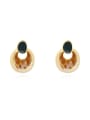 thumb Copper Enamel Geometric Minimalist Drop Trend Korean Fashion Earring 0
