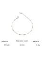 thumb Brass Glass Stone Minimalist Geometric Bracelet and Necklace Set 2
