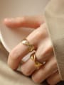 thumb Brass Feather Vintage Band Ring 1