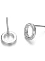thumb Stainless steel Round Minimalist Stud Earring 2