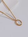 thumb Brass Shell Geometric Minimalist Necklace 0