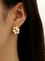 thumb Titanium Steel Shell Flower Minimalist Stud Earring 1