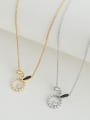 thumb Brass Imitation Pearl Rabbit Minimalist Necklace 0