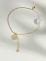 thumb Copper Freshwater Pearl Coin Minimalist Link Bracelet 2