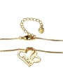 thumb Brass Cubic Zirconia Heart Minimalist Necklace 4
