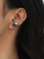 thumb Brass Freshwater Pearl Geometric Minimalist Single Earring(Single -Only One) 1