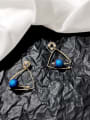 thumb Copper Bead Enamel Triangle Minimalist Drop Trend Korean Fashion Earring 3