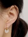 thumb Brass Shell Geometric Minimalist Stud Trend Korean Fashion Earring 3