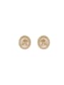 thumb Brass Imitation Pearl Geometric Dainty Clip Earring 0