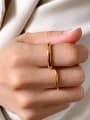 thumb Stainless steel Geometric Minimalist Stackable Ring 1