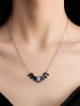 thumb Brass Cubic Zirconia Black Enamel Insect Hip Hop Necklace 1