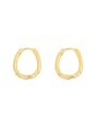 thumb Brass Oval Minimalist Hoop Trend Korean Fashion Earring 2