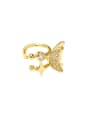 thumb Copper Cubic Zirconia Butterfly Minimalist Clip Trend Korean Fashion Earring 3