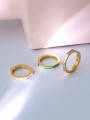 thumb Brass shell Geometric Minimalist Band Ring 3