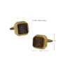thumb Brass Square Vintage Cuff Link 2