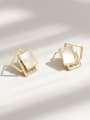 thumb Brass Shell Geometric Minimalist Stud Trend Korean Fashion Earring 0