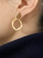 thumb Brass Enamel Geometric Vintage Drop Earring 1