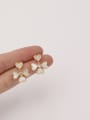 thumb Brass Shell Flower Minimalist Stud Trend Korean Fashion Earring 1