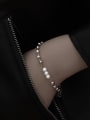 thumb Brass Imitation Pearl Geometric Hip Hop Beaded Bracelet 1