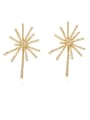 thumb Copper snowflake Minimalist Stud Trend Korean Fashion Earring 0