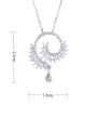 thumb Alloy Cubic Zirconia Heart Statement Necklace 1