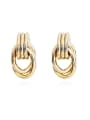 thumb Copper Fashion Simple oval twisted Trend Korean Fashion Earrings Stud Trend Korean Fashion Earring 0