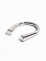 thumb Brass Minimalist U-shaped smooth geometry Midi Ring 2
