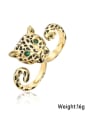 thumb Brass leopard Vintage Band Ring 2