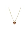 thumb Brass Enamel Heart Vintage Necklace 0