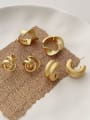 thumb Brass Irregular Minimalist Stud Earring 0