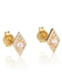 thumb Brass Diamond  Cubic Zirconia Earring and Necklace Set 4