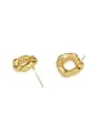 thumb Brass Geometric Minimalist Stud Earring 2