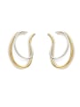 thumb Brass Smooth Geometric Minimalist Clip Trend Korean Fashion Earring 0