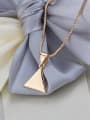 thumb Brass Triangle Earring and Necklace Set 2