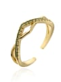 thumb Brass Cubic Zirconia Geometric Vintage Band Ring 3