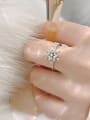 thumb Copper+ Cubic Zirconia White Flower Trend Ring/Free Size Ring 1