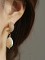 thumb Brass Freshwater Pearl Geometric Classic Chandelier Earring 1