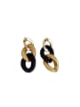 thumb Alloy Resin Geometric chain Vintage Stud Earring 0