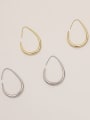 thumb Brass Line Water Drop Minimalist Stud Trend Korean Fashion Earring 1