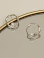 thumb Copper Imitation Pearl Geometric Dainty Stud Trend Korean Fashion Earring 1