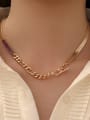 thumb Brass Cubic Zirconia Vintage Snake Bone Chain Necklace 1