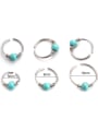 thumb Stainless steel Turquoise Geometric Hip Hop Nose Studs(Single) 0