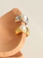 thumb Brass Imitation Pearl Geometric Minimalist Single Earring 2