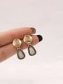 thumb Brass Acrylic Geometric Vintage Drop Trend Korean Fashion Earring 3