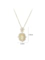 thumb Brass Cubic Zirconia Yellow Flower Dainty Necklace 1