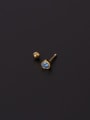 thumb Titanium Steel Cubic Zirconia Heart Minimalist Stud Earring (Single Only One) 3