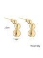 thumb Brass Geometric Vintage Stud Earring 4