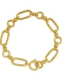 thumb Brass Hollow Geometric  Chain Vintage Link Bracelet 3