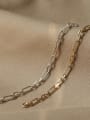 thumb Brass hollow Geometric chain  Vintage  hollow chain Link Bracelet 0