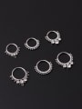 thumb Stainless steel Rhinestone Geometric Hip Hop Nose Rings(Single Only One) 1